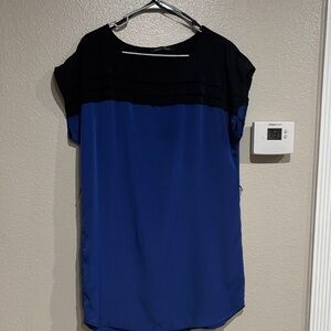 Sweet Rain Black and Blue Blouse